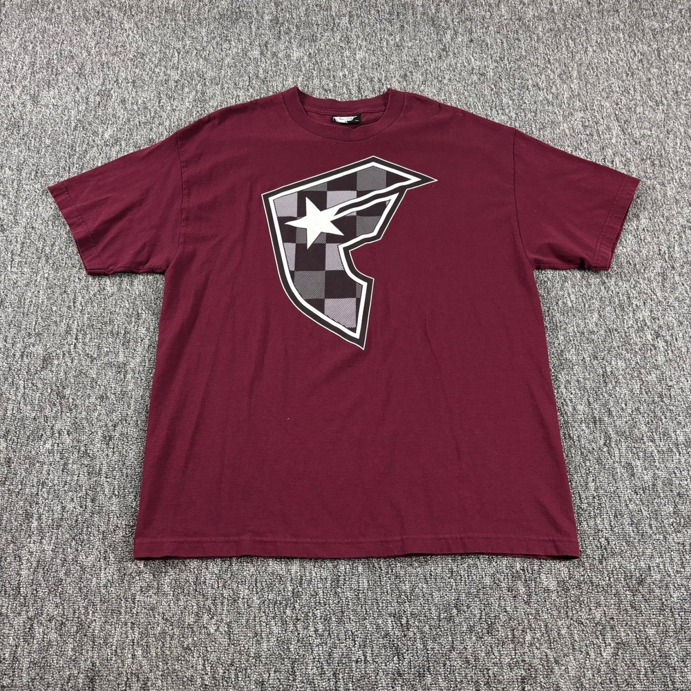 Skater Y2K Famous Stars and Straps Skate Punk Heavyweight T-Shirt Maroon XL